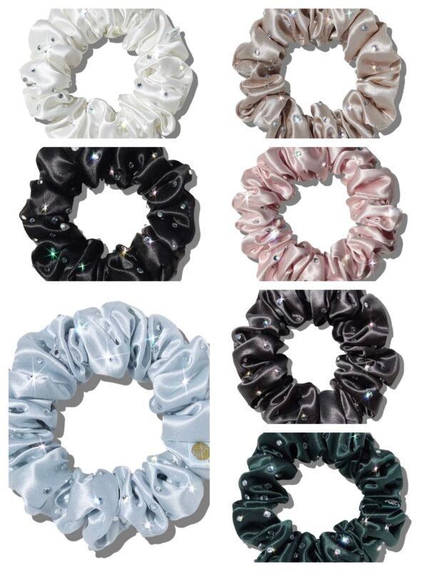 3CM 22momme Diamond Silk scrunchies 100% Mulberry silk